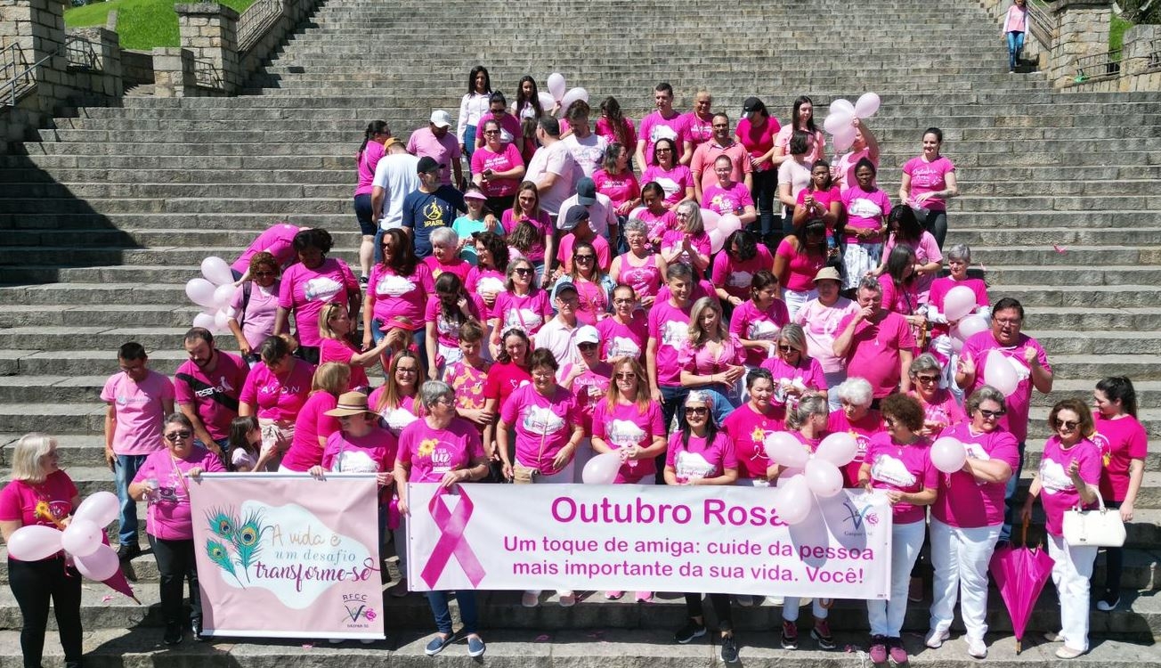 Fotos Mostram Caminhada Do Outubro Rosa No Centro De Gaspar Jornal