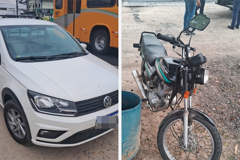 Piloto de moto  hospitalizado aps acidente na Rodovia Ivo Silveira, em Gaspar
