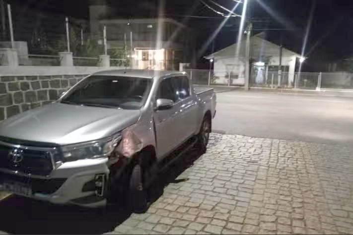 Carro com registro de furto em Gaspar  recuperado em Timb aps acidente