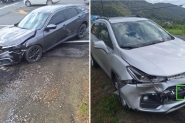 Carro provoca acidente ao cruzar a Rodovia Ivo Silveira, em Gaspar