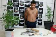 Polcia Civil de Gaspar prende traficante com 3kg de maconha  