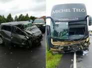 Acidente com �nibus de Michel Tel�, no Paran�, deixa tr�s pessoas mortas
