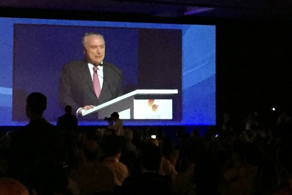 Temer diz que Petrobras era 's�mbolo de algo que estava desajustado'
