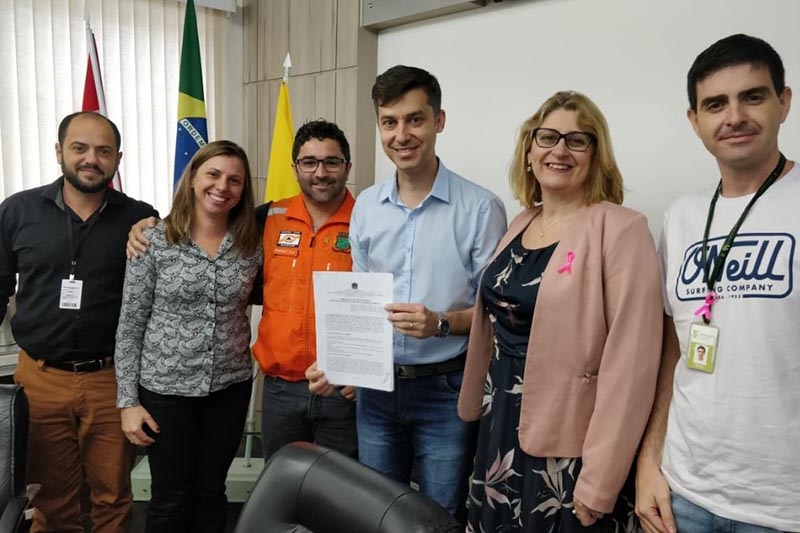 Defesa Civil de Gaspar e IFSC firmam parceria para realizao de projeto de preveno 