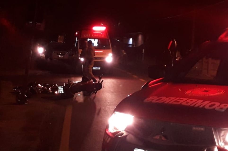 Grave acidente entre motos mata duas pessoas na Margem Esquerda, em Gaspar
