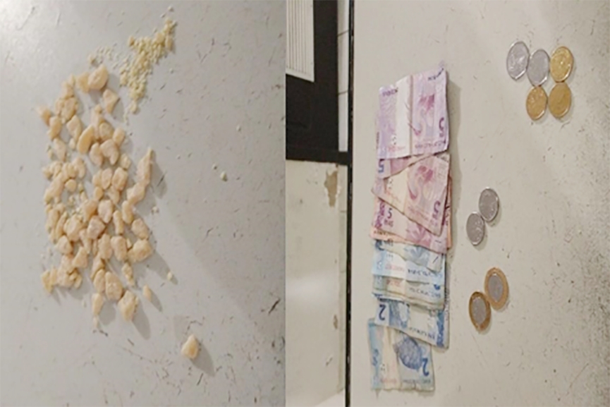 PPT prende jovem com 55 pedras de crack e dinheiro escondido na cueca em Gaspar
