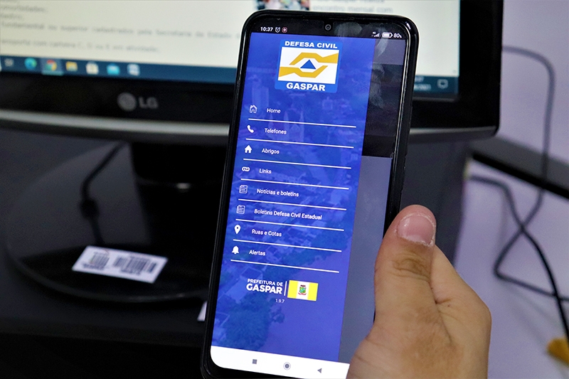 Defesa Civil de Gaspar disponibiliza aplicativo para comunicados oficiais