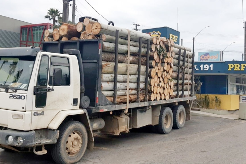 Caminho de Gaspar  flagrado com o dobro da capacidade de carga permitida