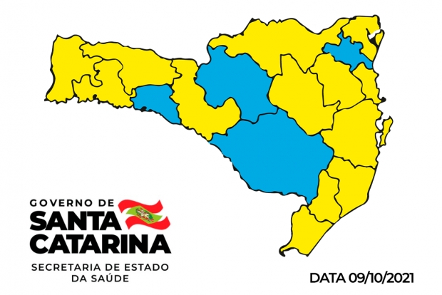 Nenhuma regio de SC em risco grave ou gravssimo para Covid-19