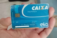 Carto da Caixa Econmica  encontrado na Margem Esquerda, em Gaspar