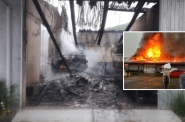 Galpo de malharia  destrudo por incndio em Ilhota