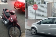 Carro e moto colidem em frente  Cmara de Vereadores de Ilhota