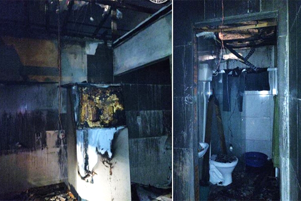 Incndio atinge casa no Santa Terezinha, em Gaspar