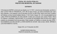 Edital de Leilo Pblico - Prefeitura de Gaspar