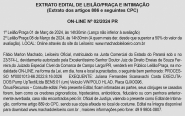 Extrato edital de leilo/praa e intimao - online n 02/2024 PR