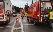 Mulher  atropelada na entrada da rua Sete de Setembro, em Gaspar