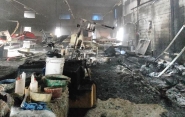 Galpo industrial pega fogo no bairro Barraco, em Gaspar