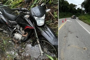 Homem cai de moto, tenta pedir ajuda,  atropelado e morre na BR-101, em Penha