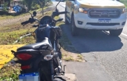 Queda de moto  registrada na Rodovia Ivo Silveira, em Gaspar