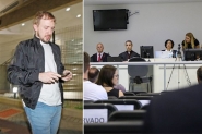 Caso Jaguar: Evanio sai pela porta da frente do Frum aps ser condenado por homicdios, leso corporal e embriaguez ao volante 