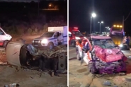 Duas pessoas morrem em gravssimo acidente no acesso  Ponte de Ilhota