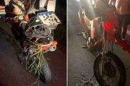 Homem colide moto contra canteiro central e cai no acesso  BR-470, em Ilhota