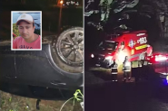 Homem  projetado e encontrado morto a 10 metros de carro que capotou na BR-470, no Vale do Itaja