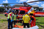 Idoso infarta e  resgatado pelos bombeiros e equipe do Arcanjo em Gaspar