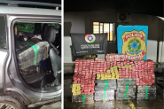 Dupla � presa com carro adulterado e quase meia tonelada de maconha em SC