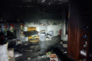 Casa é atingida por incêndio em Blumenau