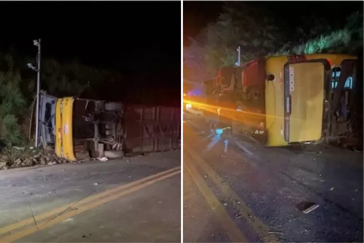 Ônibus que seguia para Itapema tomba e deixa cinco mortos em Minas Gerais