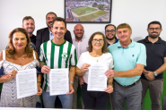 Empresa esportiva de Dudu Bendini e Alexandre Alem�o formalizam contrato com o Tupi