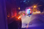 Ciclista e piloto de moto ficam feridos em colis�o na madrugada deste s�bado em Ilhota