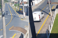 Prefeitura revitaliza sinaliza��o horizontal em diversas ruas de Gaspar