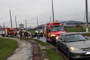 Semana come�a com acidente no contorno de acesso ao Santa Terezinha, em Gaspar